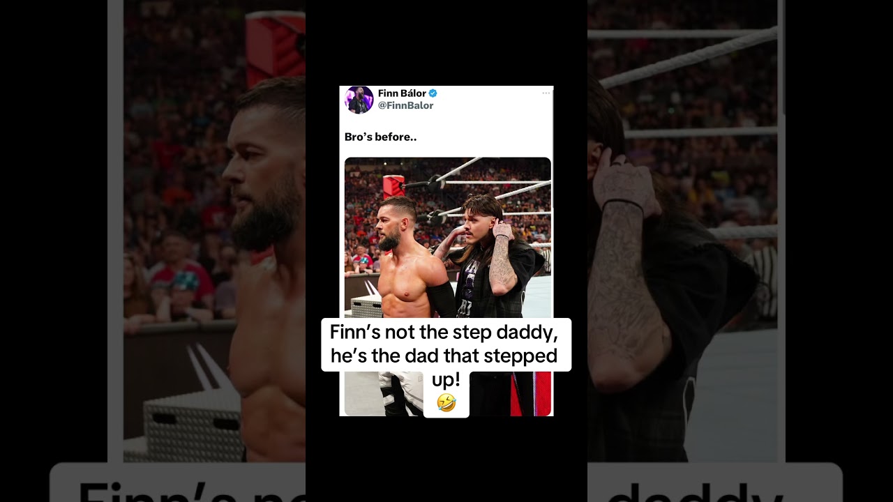 Finn Balor is the dad who stepped up! #wwe #livmorgan #dominikmysterio #finnbalor