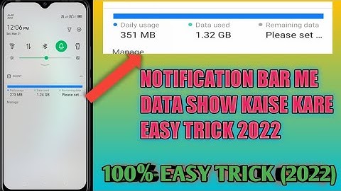 how to show mobile data in notification bar all infinix mobile| infinix hot 10 play mobile data2022|