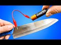 Just Put The BATTERY In a Sharp Knife and You Will Be Amazed!