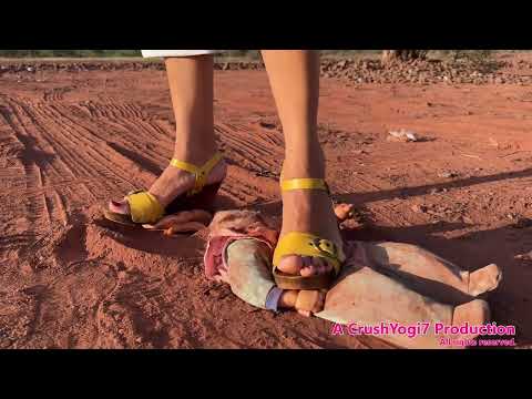 Dusty Crushed Doll Walkover Crush Fetish Car Crush Runover Pedal Pump #asmr #crush #carcrush #cute