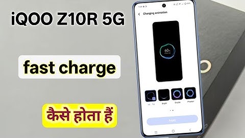 How to set charging animation iqoo z10r 5g | iqoo z10r fast charge kaise kare