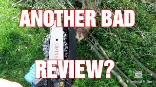 Saker mini chainsaw 2 thumbs down