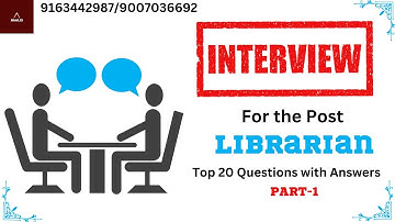 Top 20 Library Interview Questions and Answers for 2023 | Part-1| KVS Librarian | Asst. Librarian