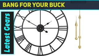 LEIKE Large Wall Clock 24 Inch Best Silent Rustic Round Wall Decor