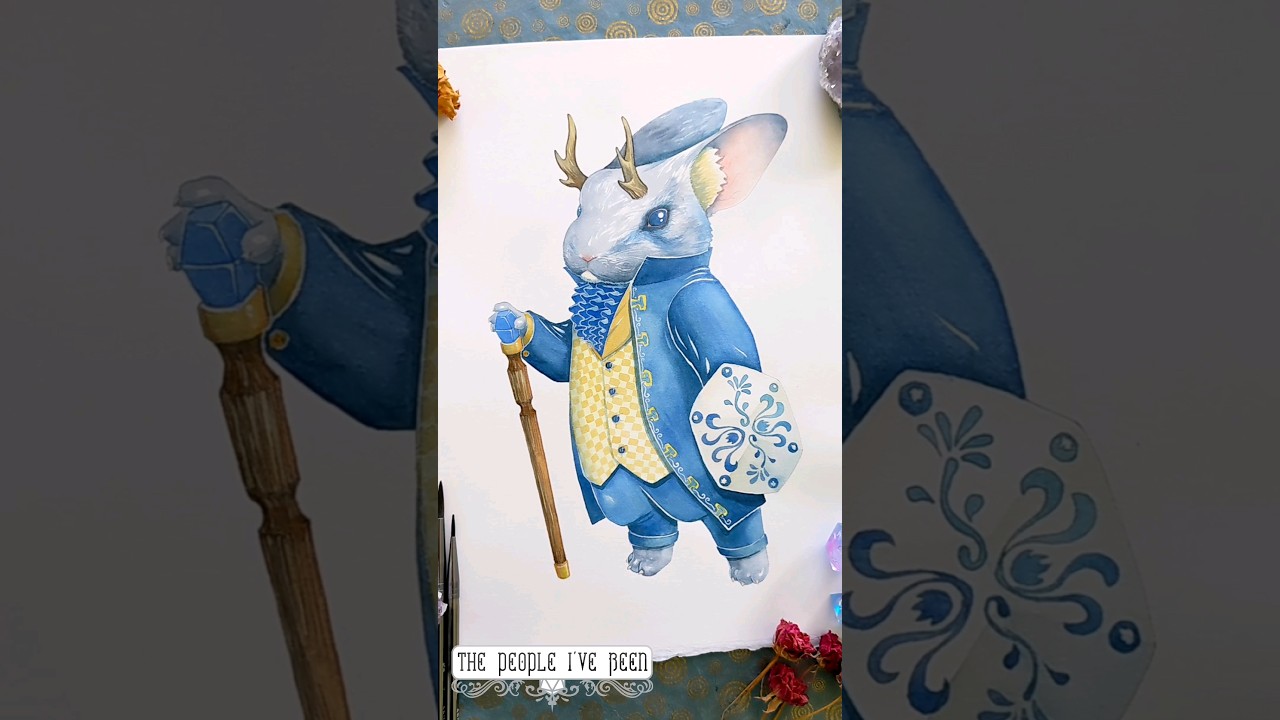 How I painted Blueberry, my Rabbit Ranger! #shorts #5e #dnd #Harengon # ...