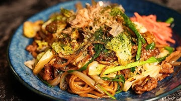 Make Authentic Yakisoba at Home - Delicious Japanese Street Food with Rich Sauce!/Stir-Fried Noodles