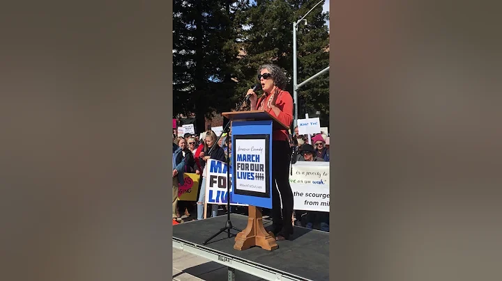Teresa Barrett speaks at gun violence rally
