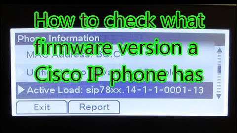 How to check what firmware version a Cisco IP phone has