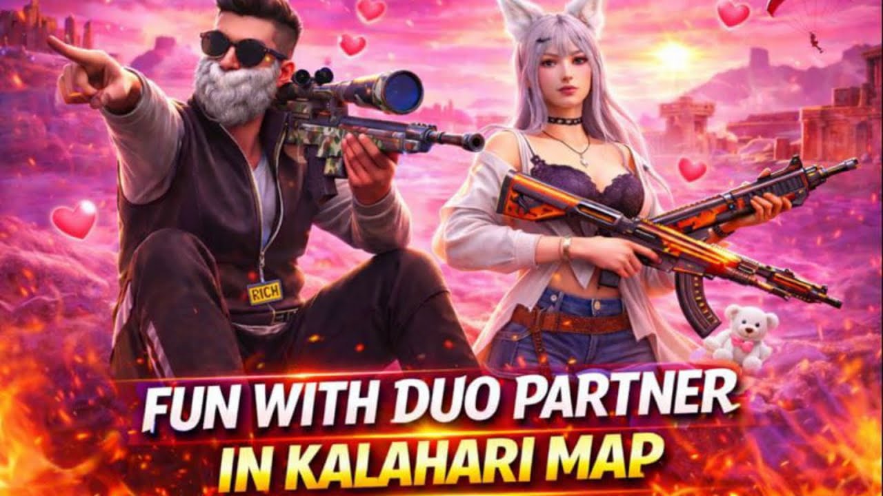 FUN WITH DUO PARTNER 😂 KALAHARI MAP FIRST TIME 🤯 Woh Gussa Ho Gayi 😭