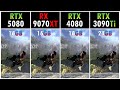 RTX 5080 vs RX 9070 XT vs RTX 4080 vs RTX 3090 Ti - Test in 20 Games
