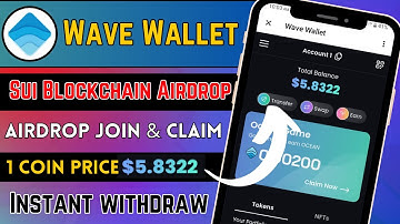 Wave Wallet Mining Airdrop | Sui Blockchain Airdrop Claim | Join & Earn | Instant Withdraw