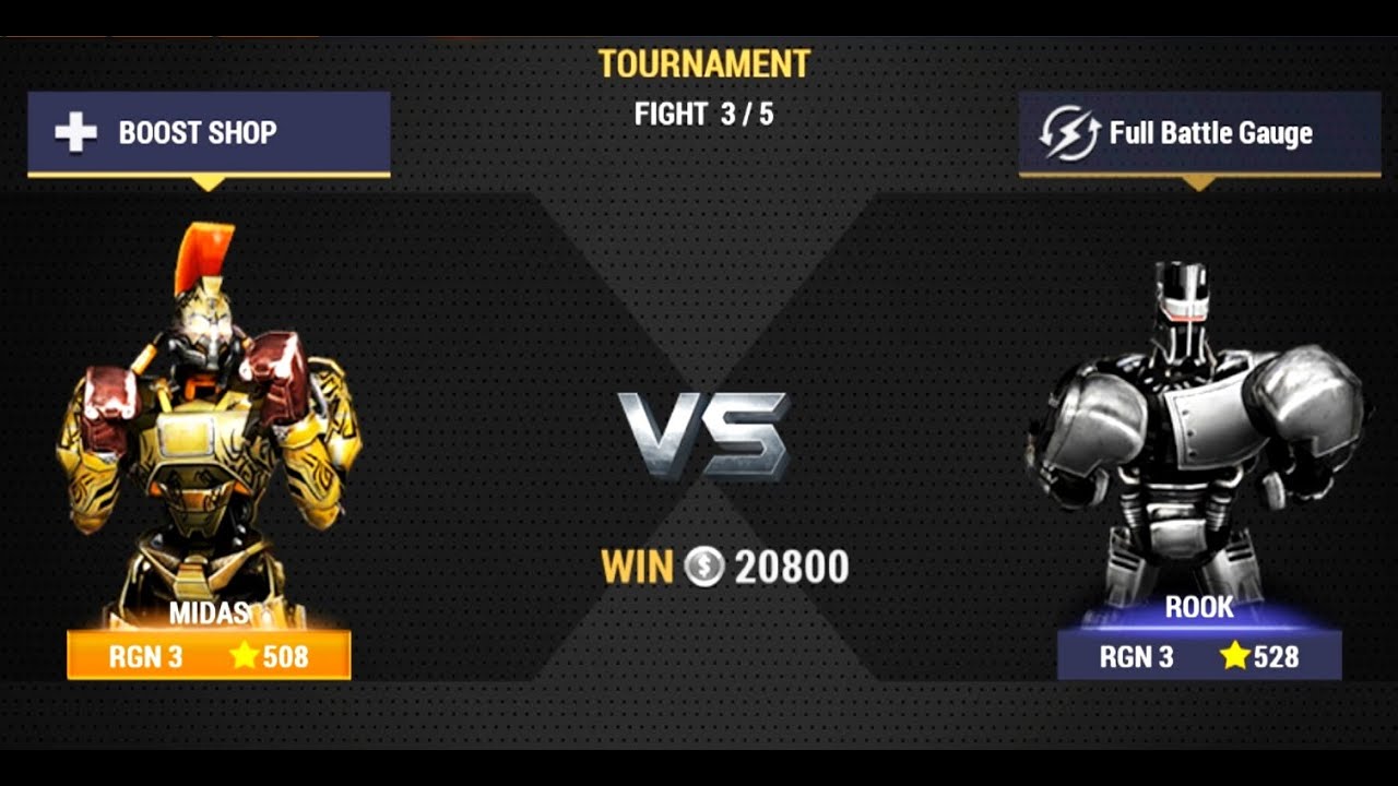 Real Steel Champions | TOURNAMENT | MIDAS VS ROOK NEW ROBOTS GAME