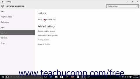 Windows 10 Tutorial Dial-up Settings Microsoft Training