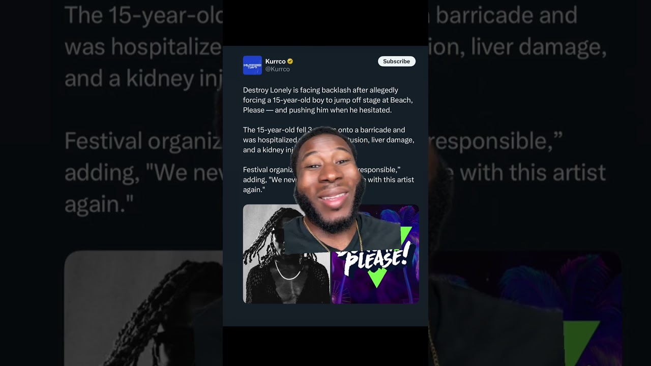 Destroy Lonely is in hot water over a concert incident 