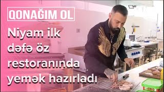 Müğənni öz restoranında Medalyon kababı bişirdi - Qonağım Ol