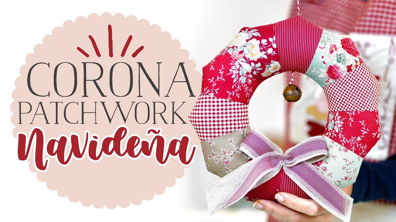 Corona de Patchwork para Navidad con el Plato de Dresden | Con Telas Tilda (Sobre Nº3)