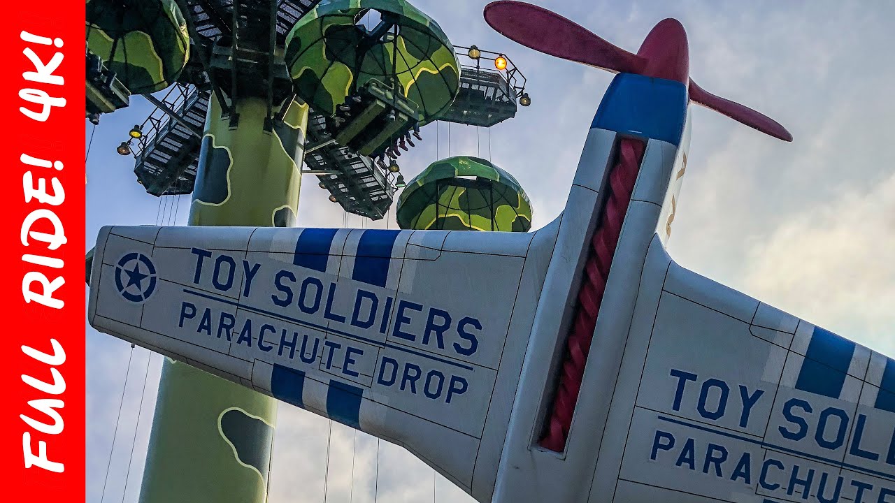 Toy Soldiers Parachute Drop Disneyland Paris (Full Ride) 4K! YouTube