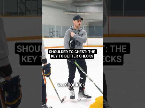 SHOULDER TO CHEST: THE KEY TO BETTER CHECKS #hockeycoaching #hockeytraining