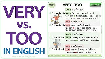 VERY vs. TOO | Learn English Grammar | What is the difference between VERY and TOO?