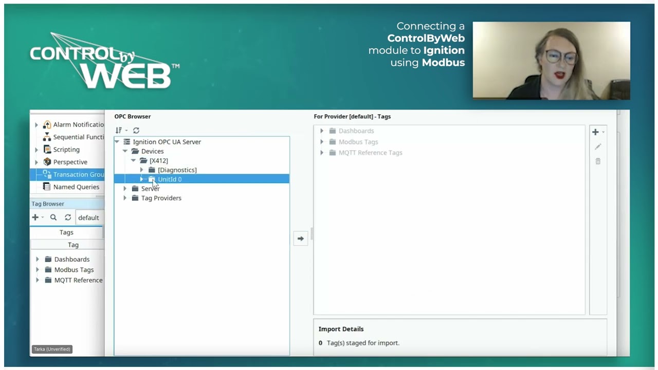 Integrate ControlByWeb with Ignition via Modbus TCP