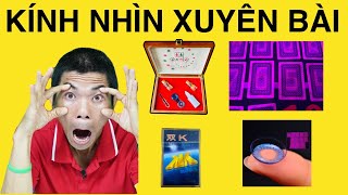 kính áp tròng nhìn xuyên bài | kính mỹ 12 D mới nhất 2023 nhìn xuyên lá bài