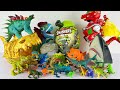 Jurassic World Rebirth Colorful Dinosaur Toys Unboxing ASMR T-rex Triceratops Spinosaurus Megalodon