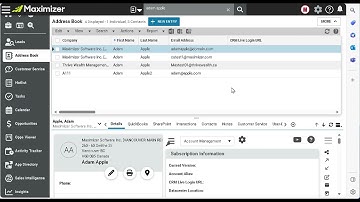 Video showing how to widen columns  - Maximizer CRM