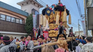 パレード前に松神子路で沸かす太鼓台 大足智姫神社 新居浜太鼓祭り2023/10/17