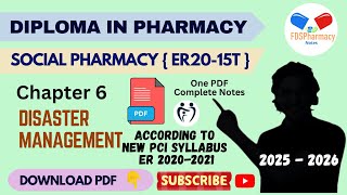 Chapter 6 : Disaster Management Notes | Social Pharmacy Notes (2025-2026)