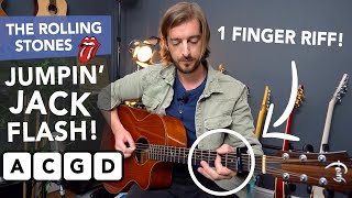 Play JUMPIN' JACK FLASH by The Rolling Stones - EASY Chords + 1 FINGER RIFF! screenshot 3