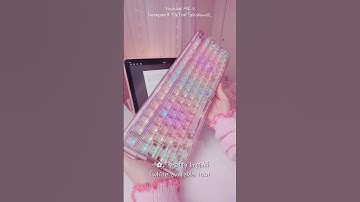 Unboxing Yunzii X98 Pink Keyboard + Typing ASMR | Acrylic Pink Keyboard #keyboard #pink #kawaii
