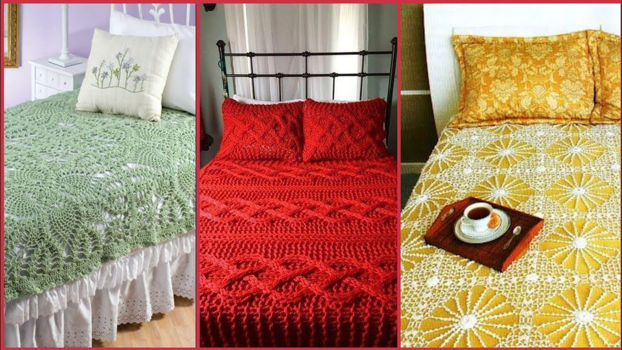 Top latest designers crochet bedsheets design Bedsheets YouTube