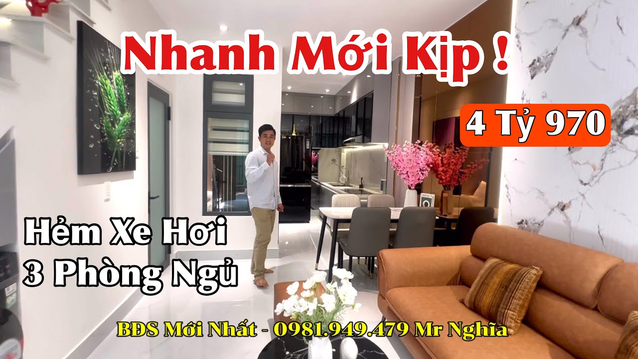 Nhà 3 phòng ngủ gò vấp đầy đủ nội thất cap cấp chưa tới 5 tỷ