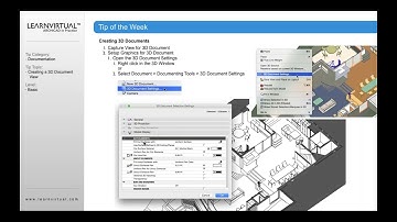 Creating a 3D Document Views in ARCHICAD