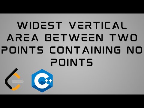 LeetCode 1637 : C++ Solution | Widest Vertical Area Between Two Points Containing No Points