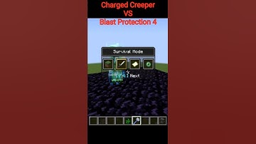 Minecraft: Charged Creeper VS Blast Protection 4 #shorts #minecraft #funny #gaming #minecraftmeme