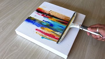 Easy Acrylic Painting / Abstract Painting Demo / For Beginners 