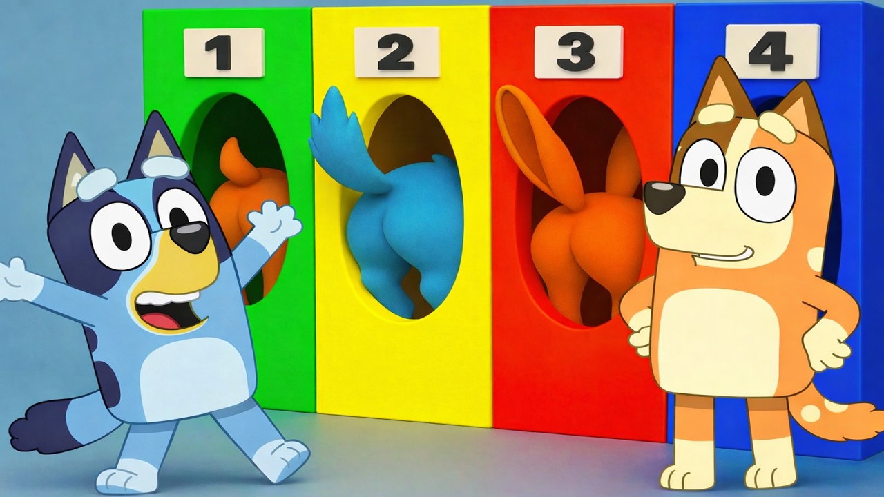 Bluey and Bingo’s Colorful Challenge 🎨🐾 Can You Guess Who’s Inside? | Bluey Animation