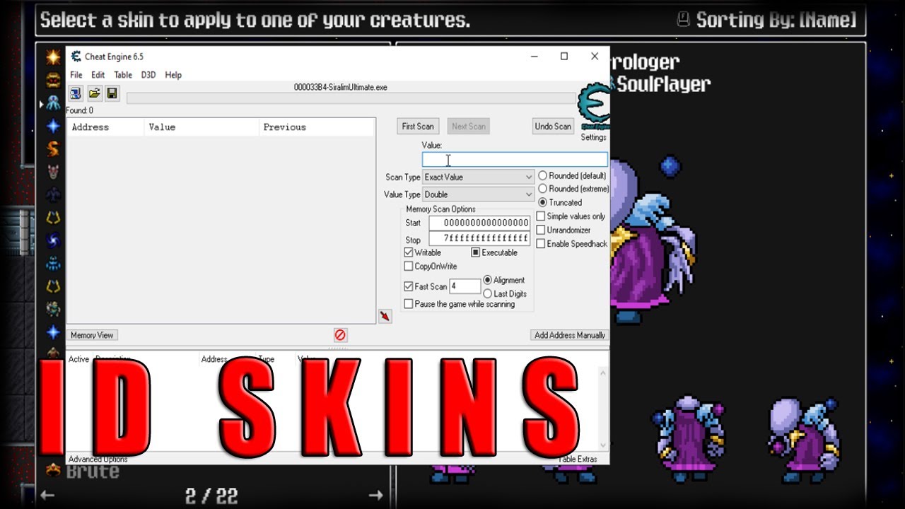 Siralim Ultimate - Hacker IDs of Skins (Cheat Engine)