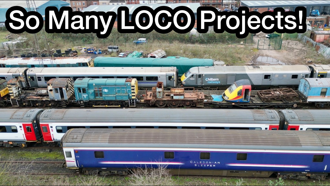 SO Many LOCOS awaiting RESTORATION plus STORED Former Chiltern Mk3's at Nemesis Rail Burton Wetmore!
