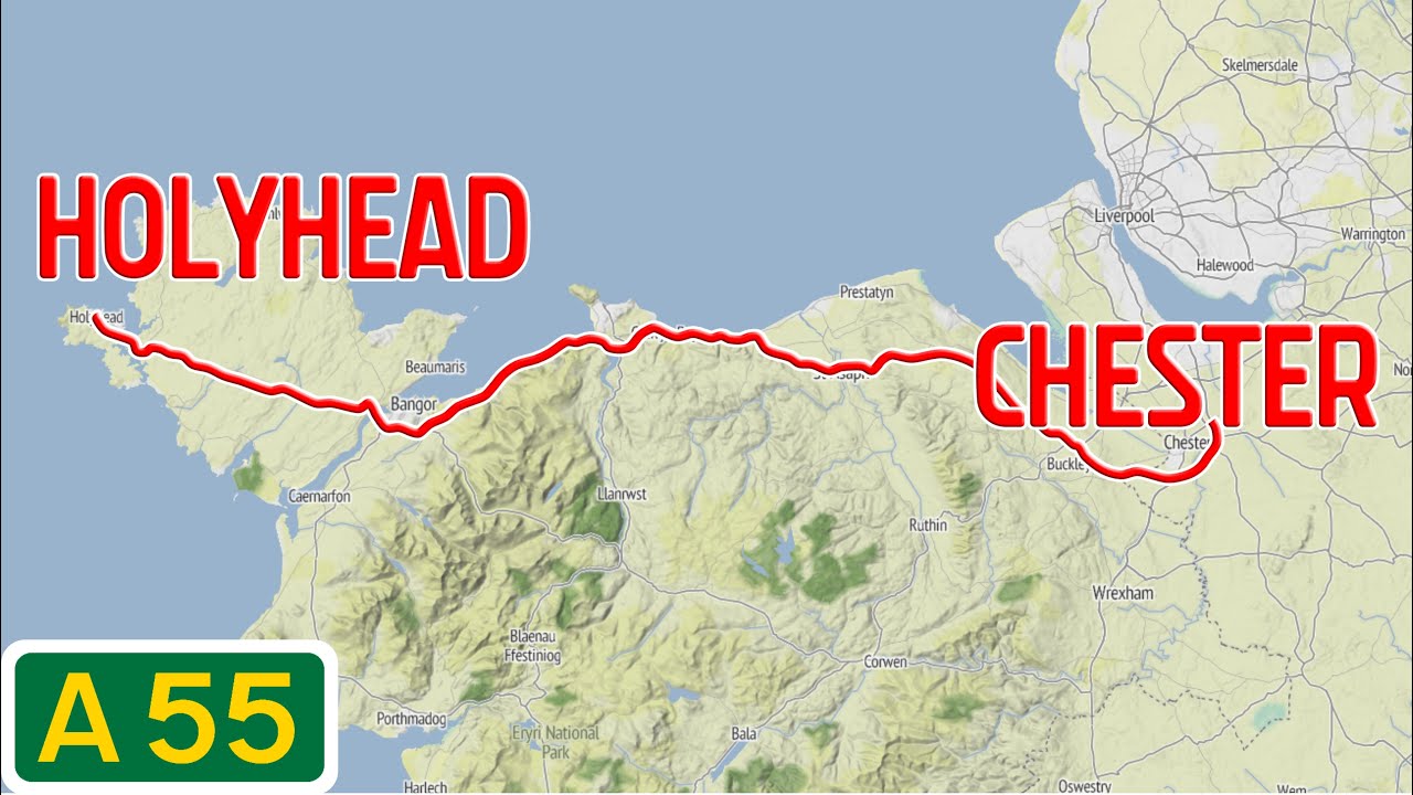 UK Road Tours - A55 Chester to Holyhead