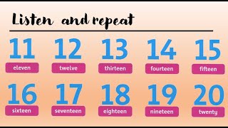 Unit 1 - Lesson 3: Listen and repeat 11 - 20