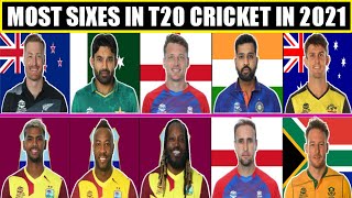 Most Sixes in T20 Cricket in Year 2021 | Most Sixes 2021 | Most Sixes in T20 | Guptill, Rohit, Gayle