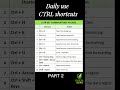 daily use CTRL shortcuts💥🔥👍🎉#excel #spreadsheetmagic #trending #shortvideo #exceltricks #viral #new