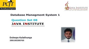 Question Set 08 | Database Managment System 1 | Java Institute
