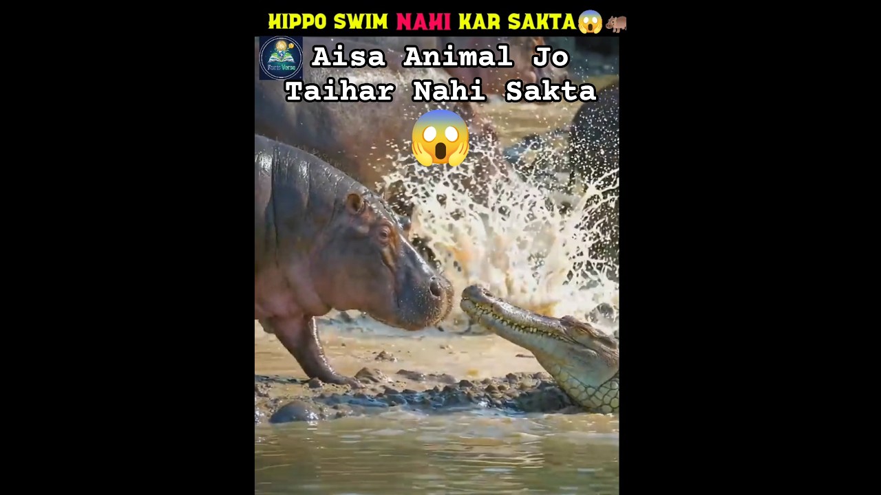 Hippo Swim Nahi Kar Sakta?! 😱🦛 Shocking Fact #shorts #facts
