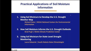 Practical Applications of Soil Moisture Information (Full Webinar)