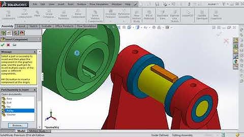 Pulley support assembly by using SolidWorks part2