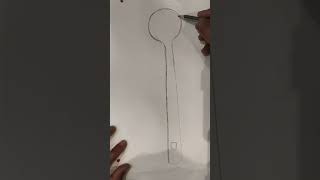 How to Draw a Spoon Easily 🎨 #shorts #drawing