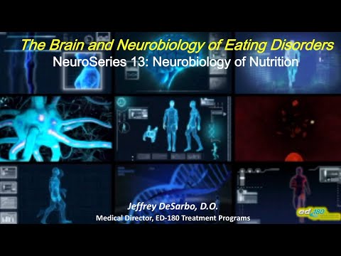 Dr. Jeffrey DeSarbo presents an atypical discussion on nutrition with eating disorders. Nutrition here is presented from an important neurobiological chemistry perspective. Examples of how individual nutrients play a role in specific brain and neurological process are covered. A discussion about the importance of refeeding with anorexia nervosa and the need for trained clinicians in the process is briefly discussed as well.